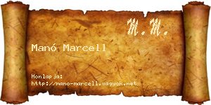 Manó Marcell névjegykártya