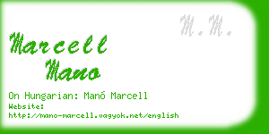 marcell mano business card